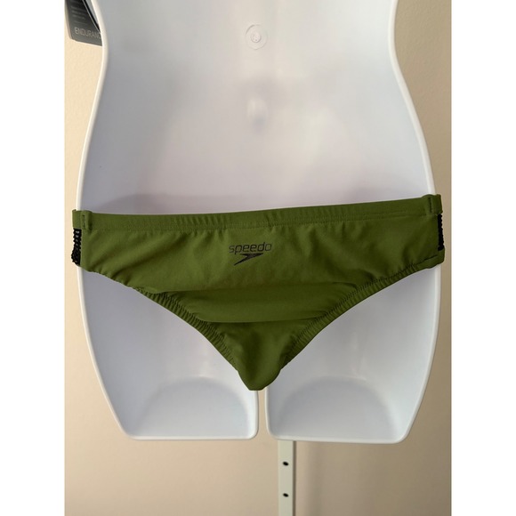 Speedo Athletic Turnz Endurance Practice Bikini Mesh Strappy Swim Set Olive Sz S - Picture 13 of 15